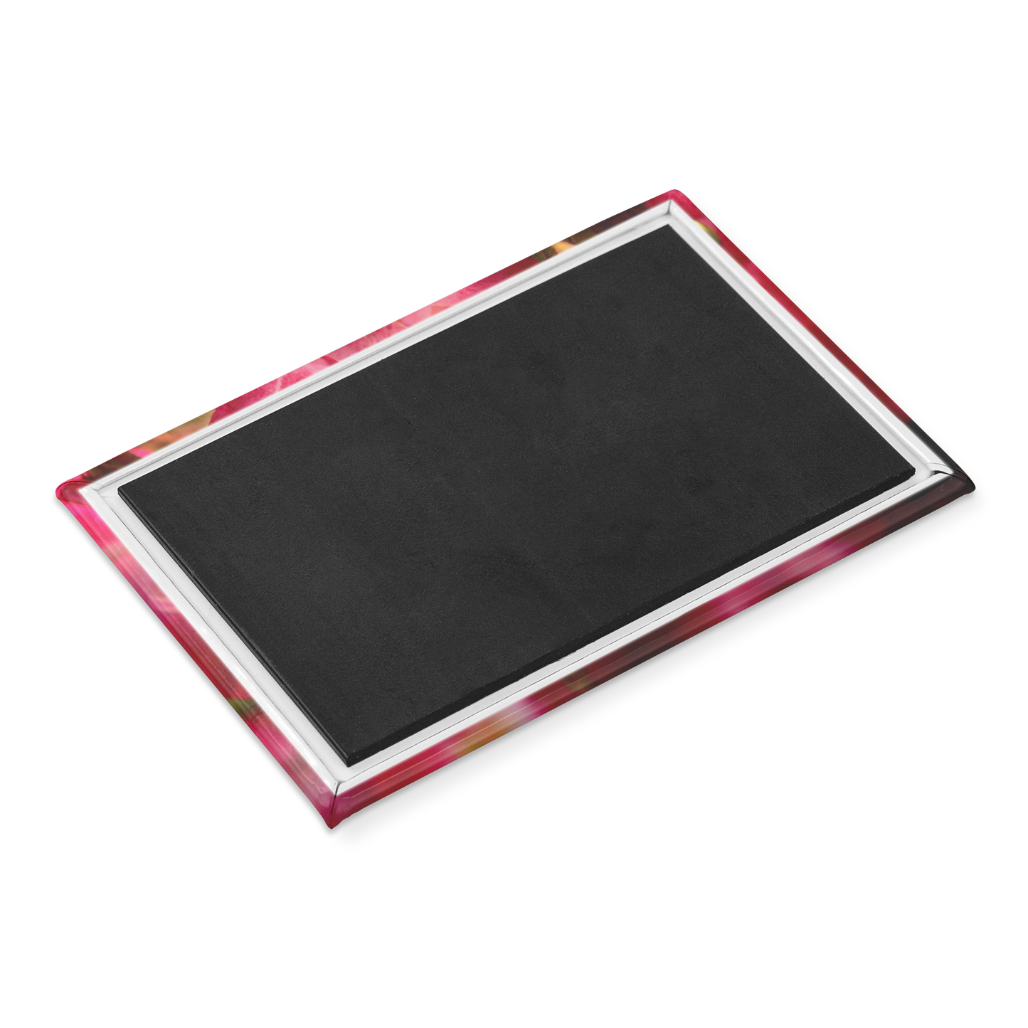 Softly_Lit_Pink_Roses_with_Light_Centers_RectangleButtonMagnet_H_AngleBottom_AS_Mockup.png