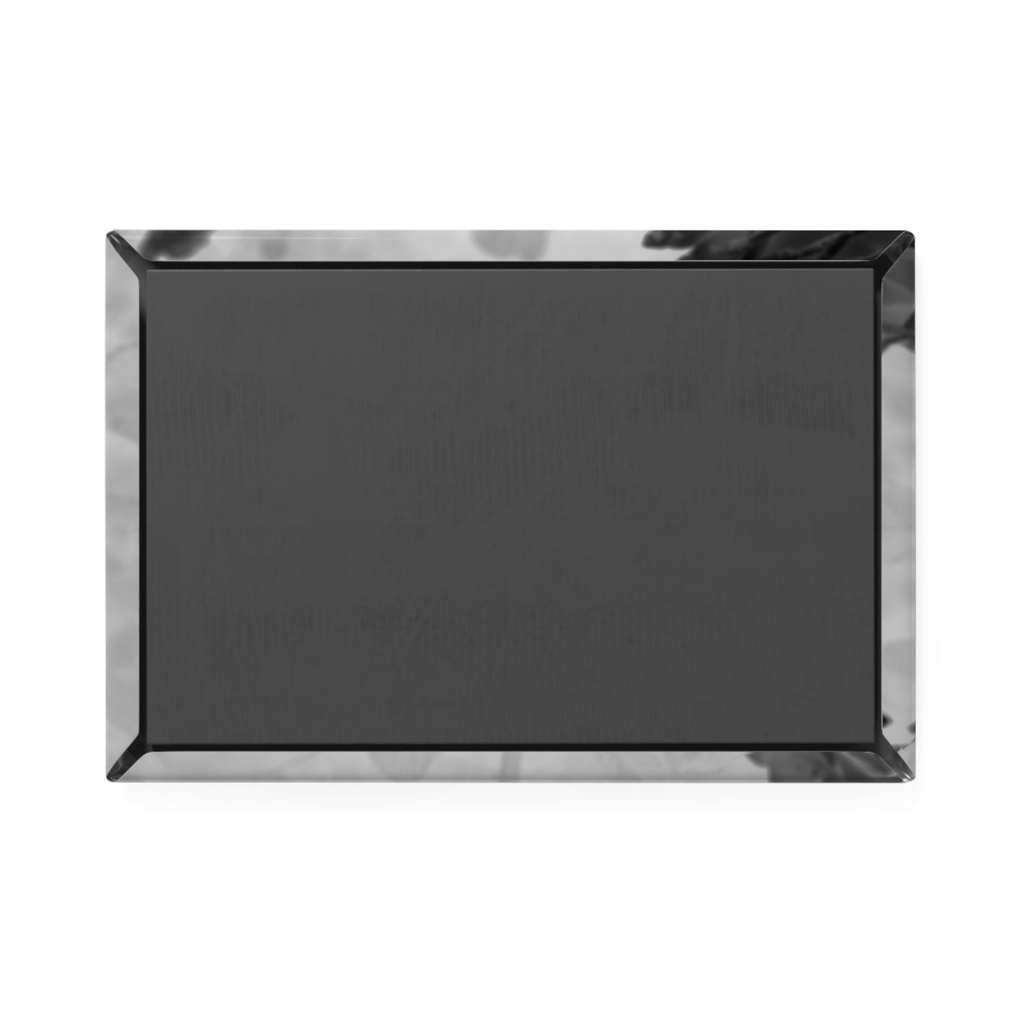 Back view of a rectangular button magnet.