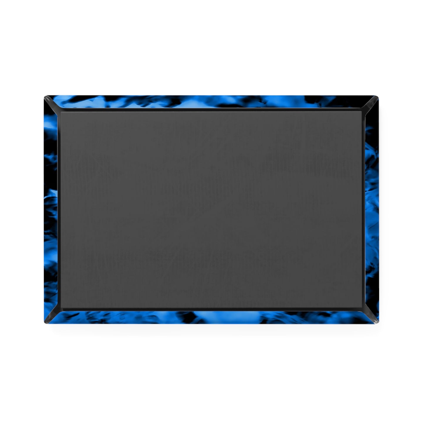Back view of a rectangular button magnet.