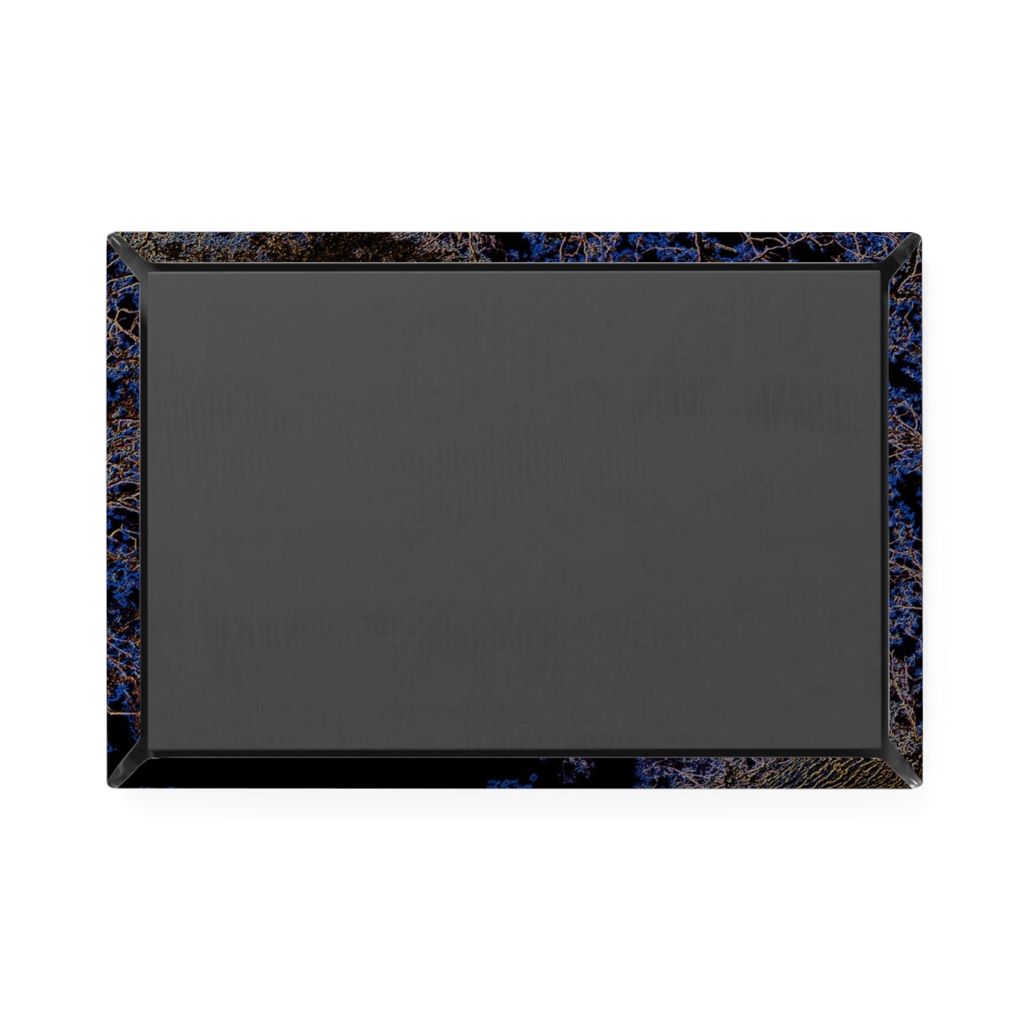 Back view of a rectangular button magnet.