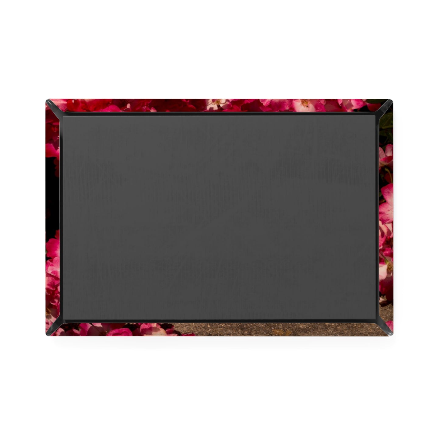 Back view of a rectangular button magnet.