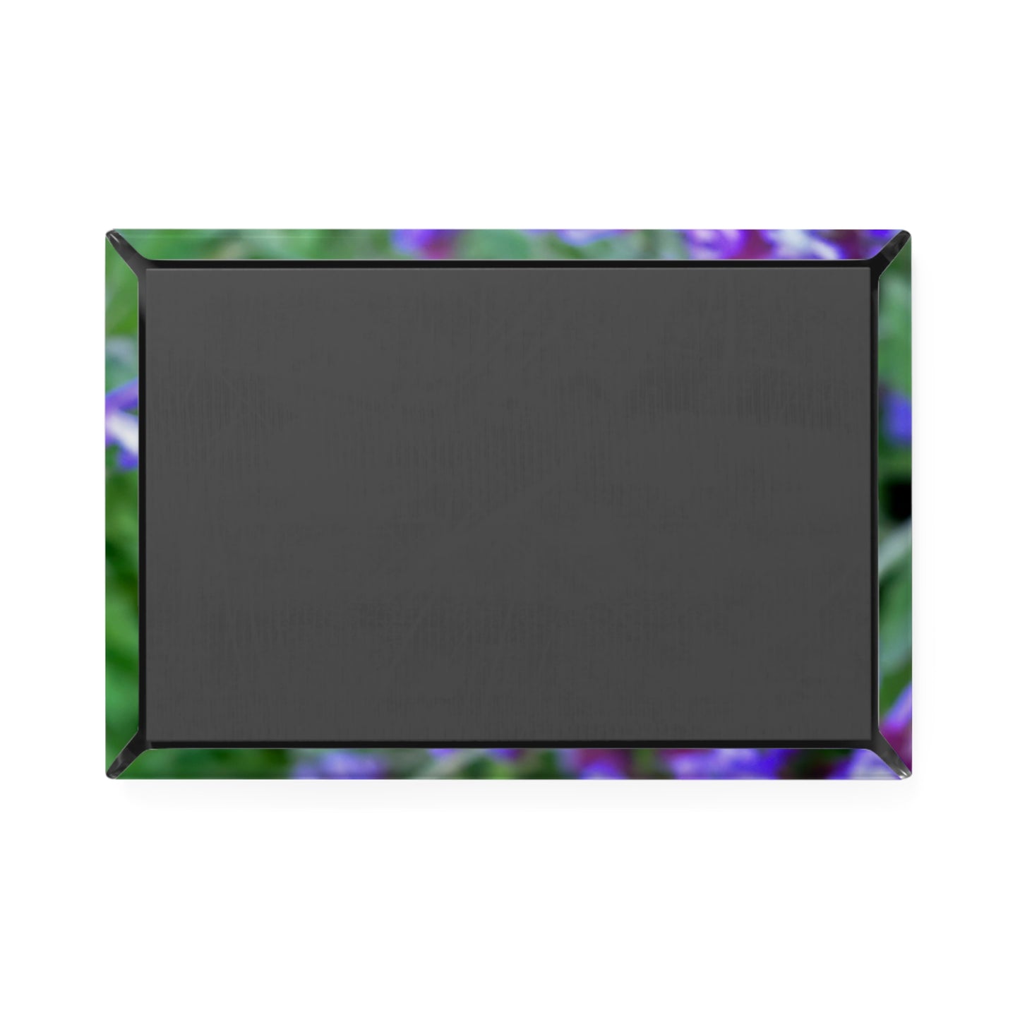 Back view of a rectangular button magnet.