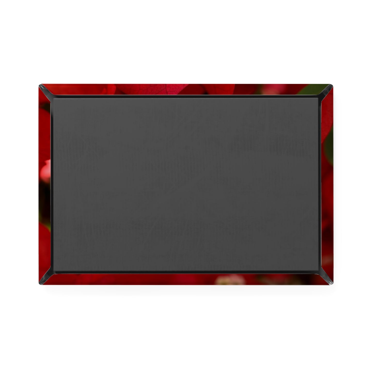 Back view of a rectangular button magnet.