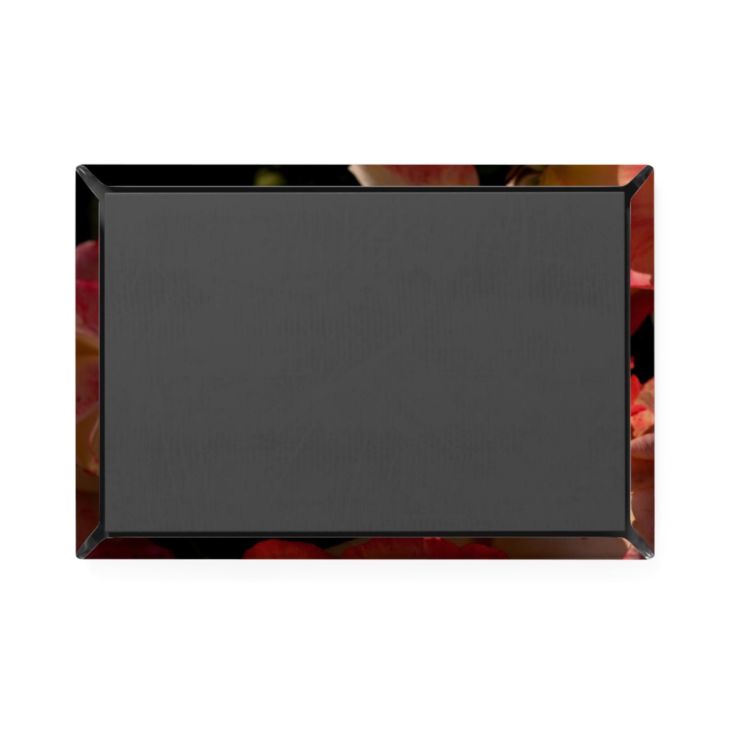 Back view of a rectangular button magnet.
