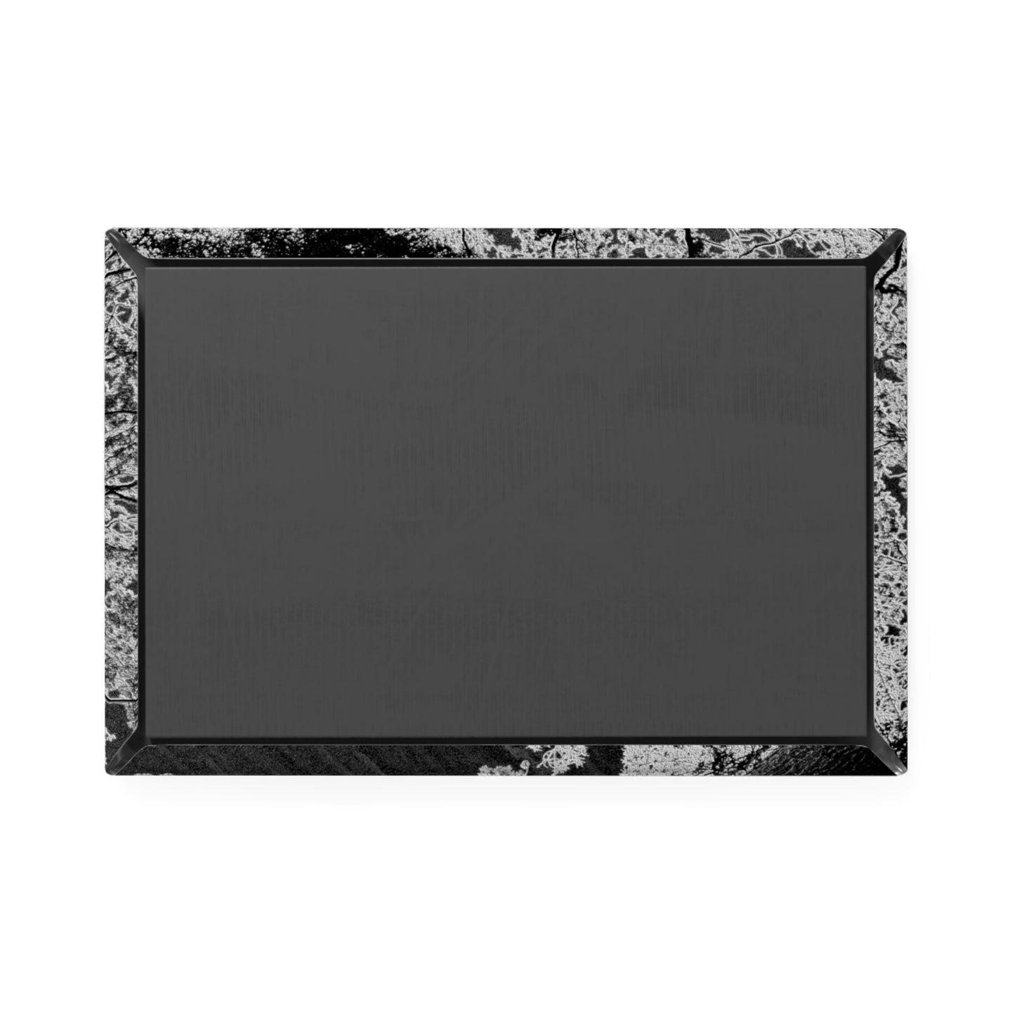 Back view of a rectangular button magnet.