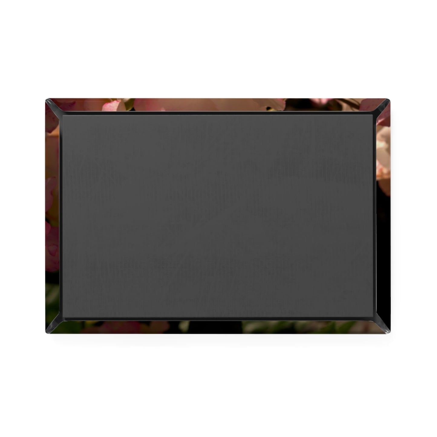 Back view of a rectangular button magnet.