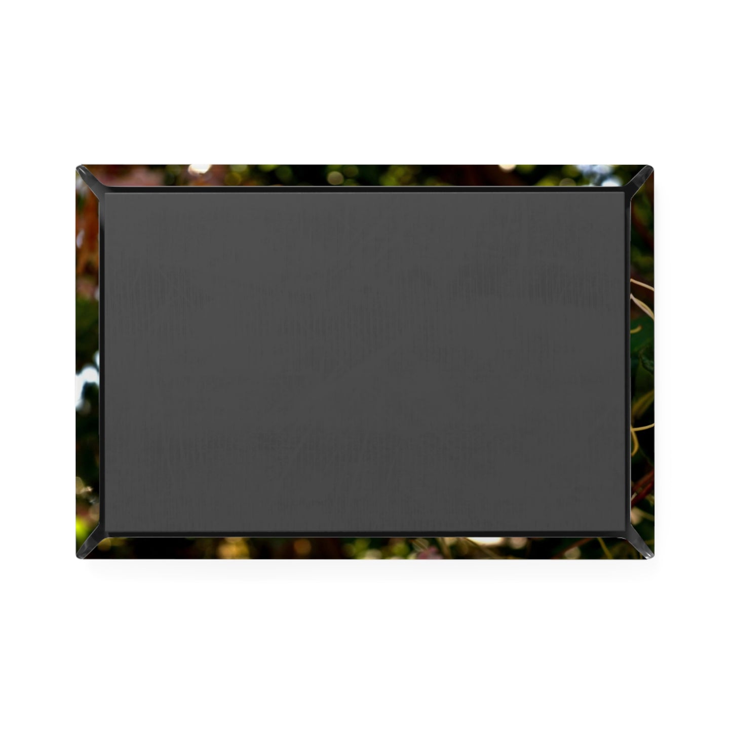 Back view of a rectangular button magnet.