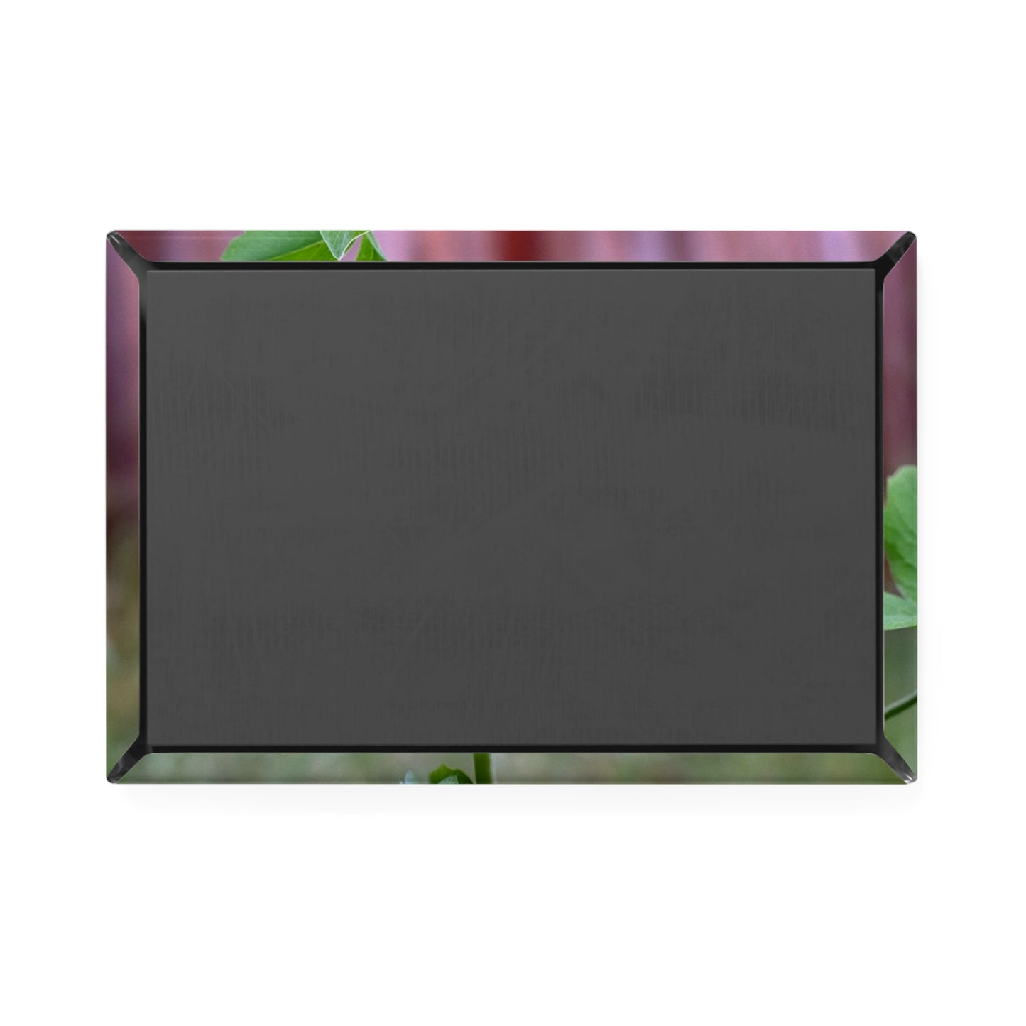 Back view of a rectangular button magnet.