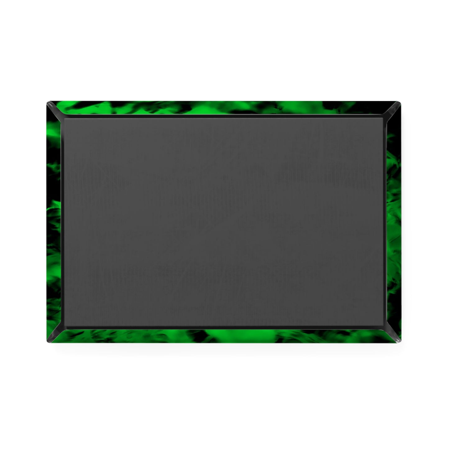 Back view of a rectangular button magnet.