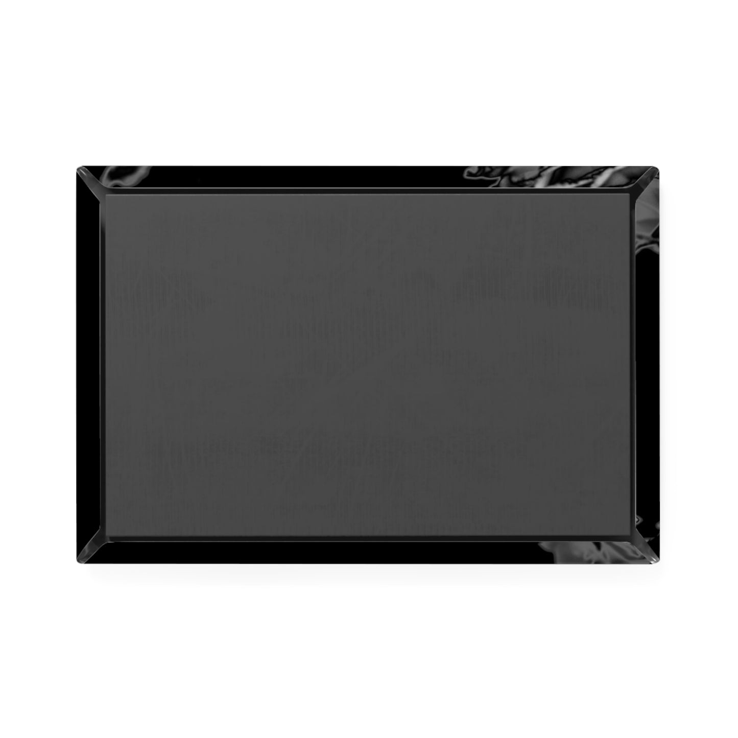 Back view of a rectangular button magnet.
