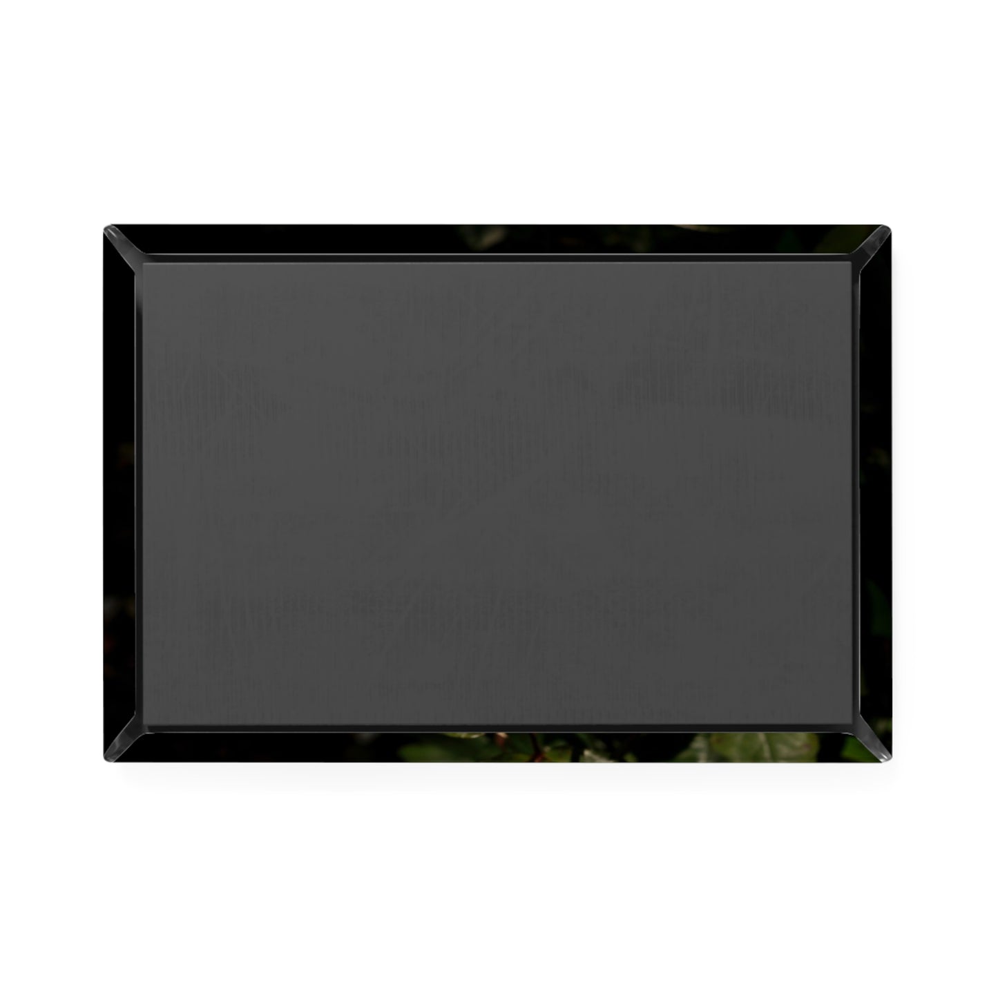 Back view of a rectangular button magnet.