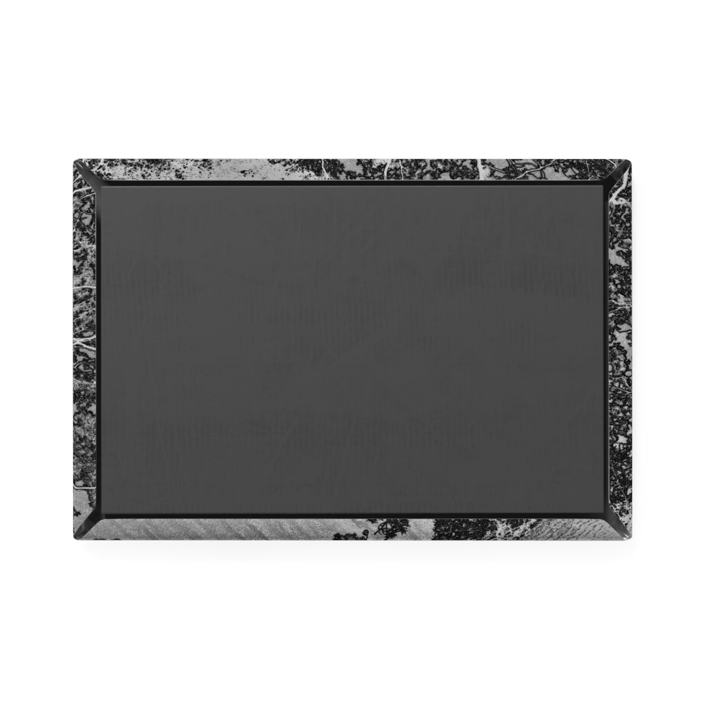 Back view of a rectangular button magnet.