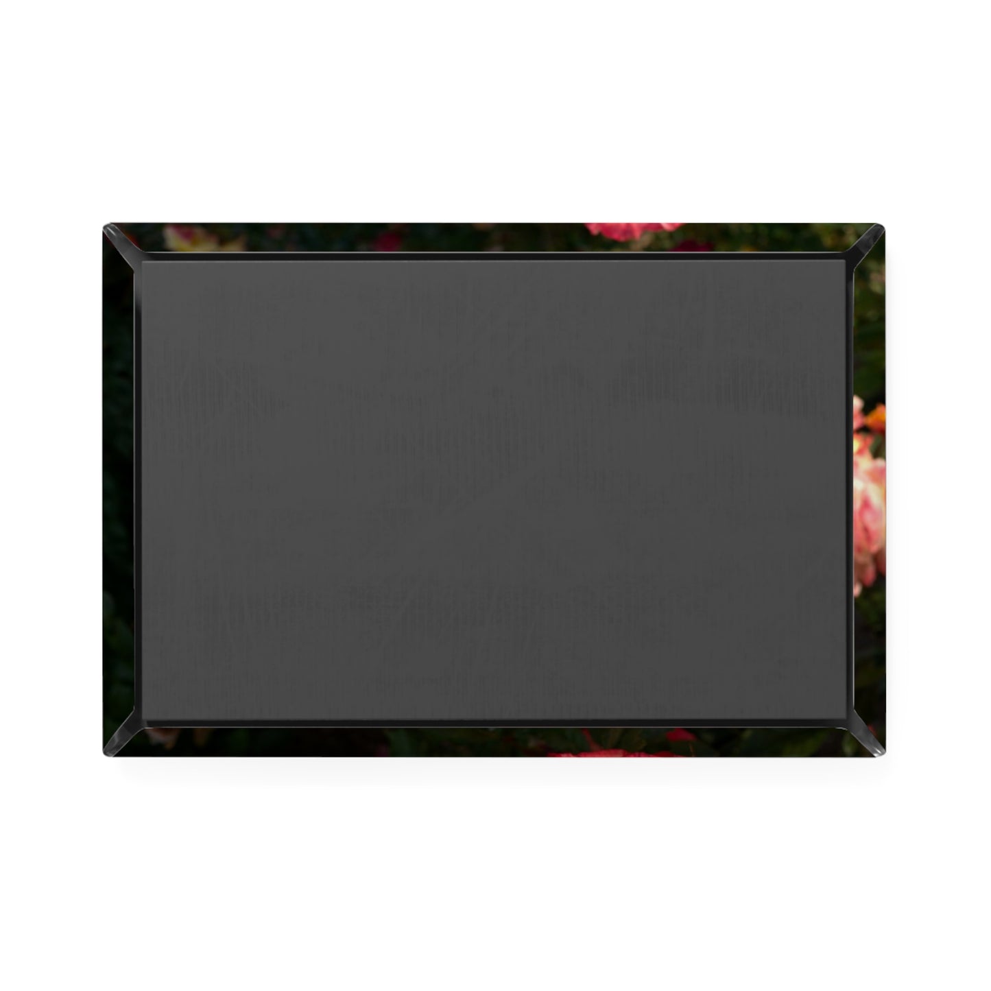 Back view of a rectangular button magnet.
