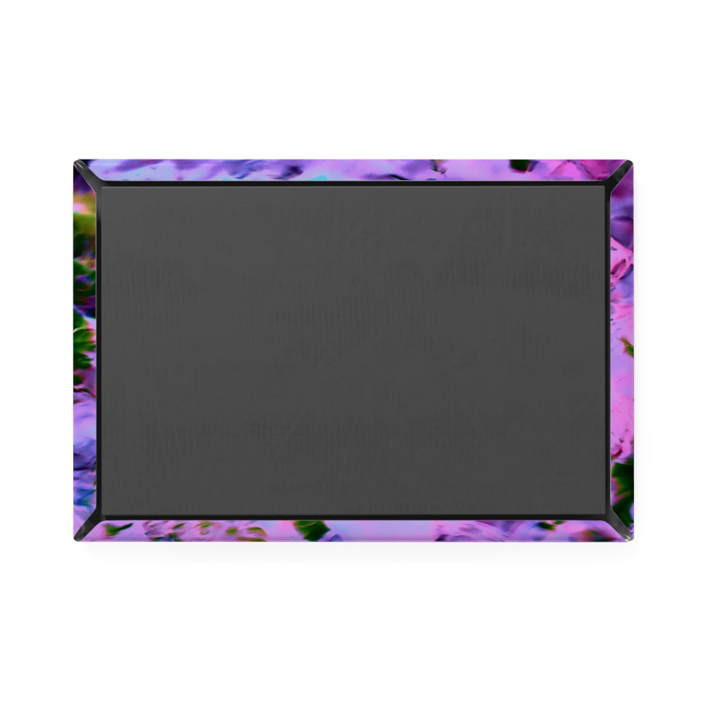 Back view of a rectangular button magnet.