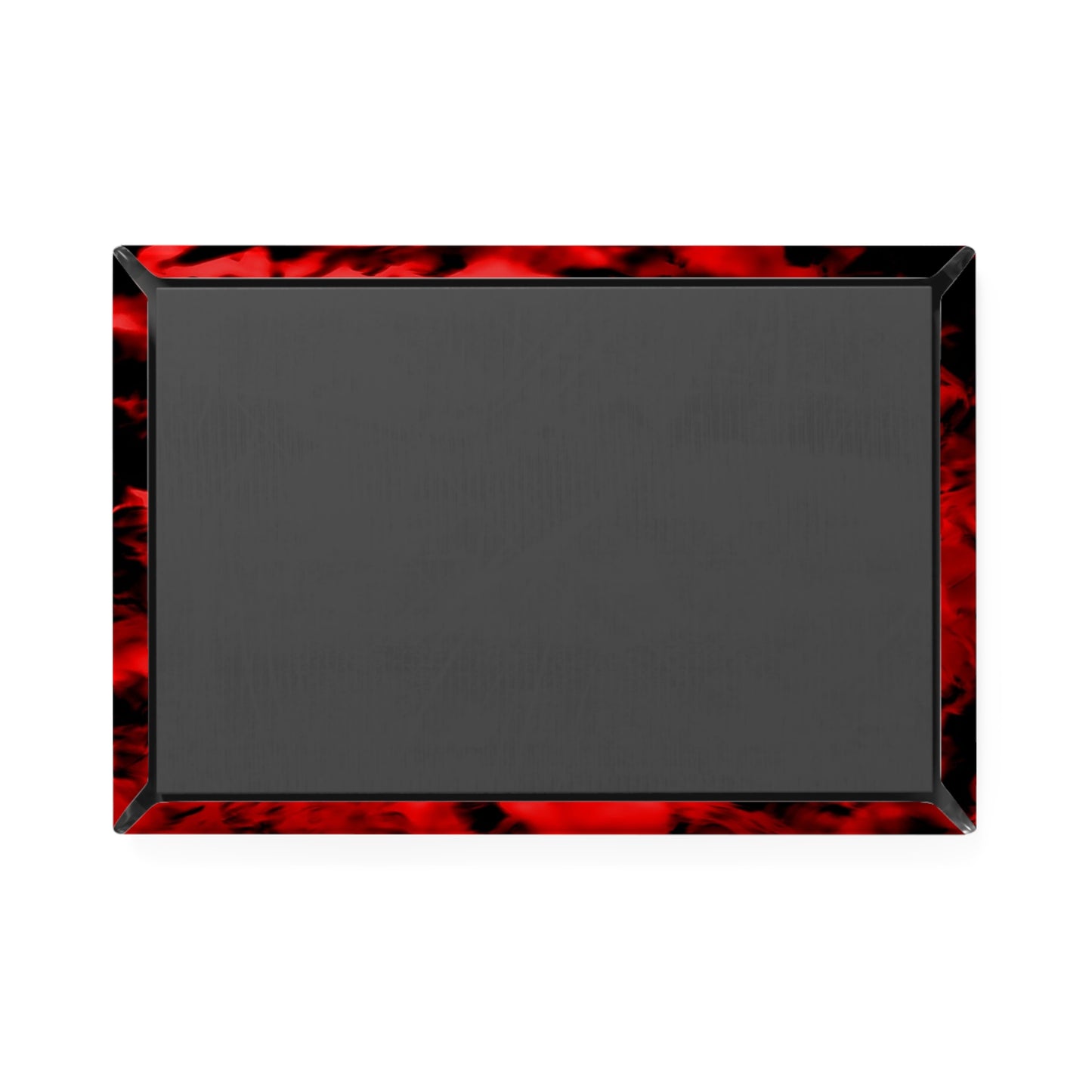 Back view of a rectangular button magnet.
