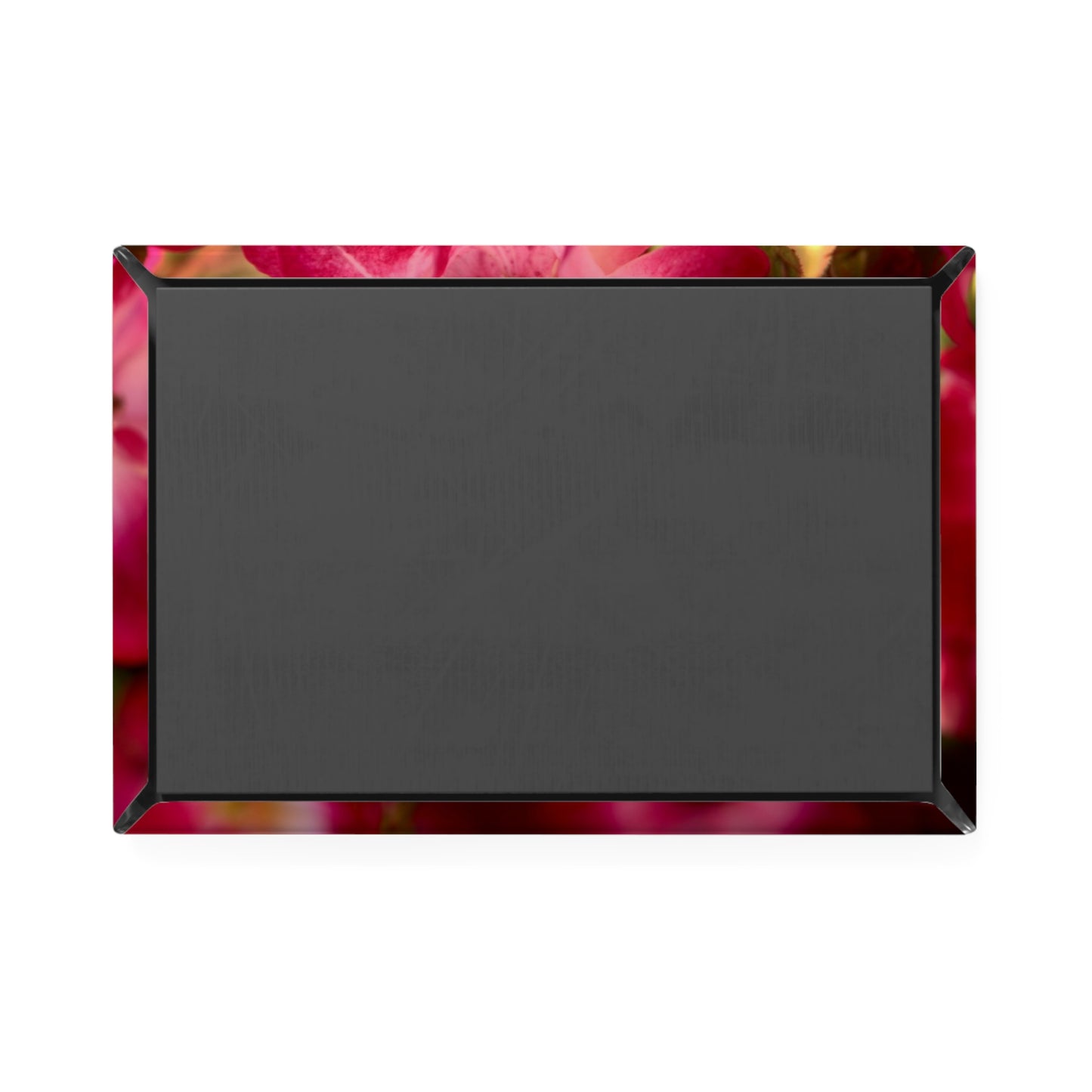 Back view of a rectangular button magnet.