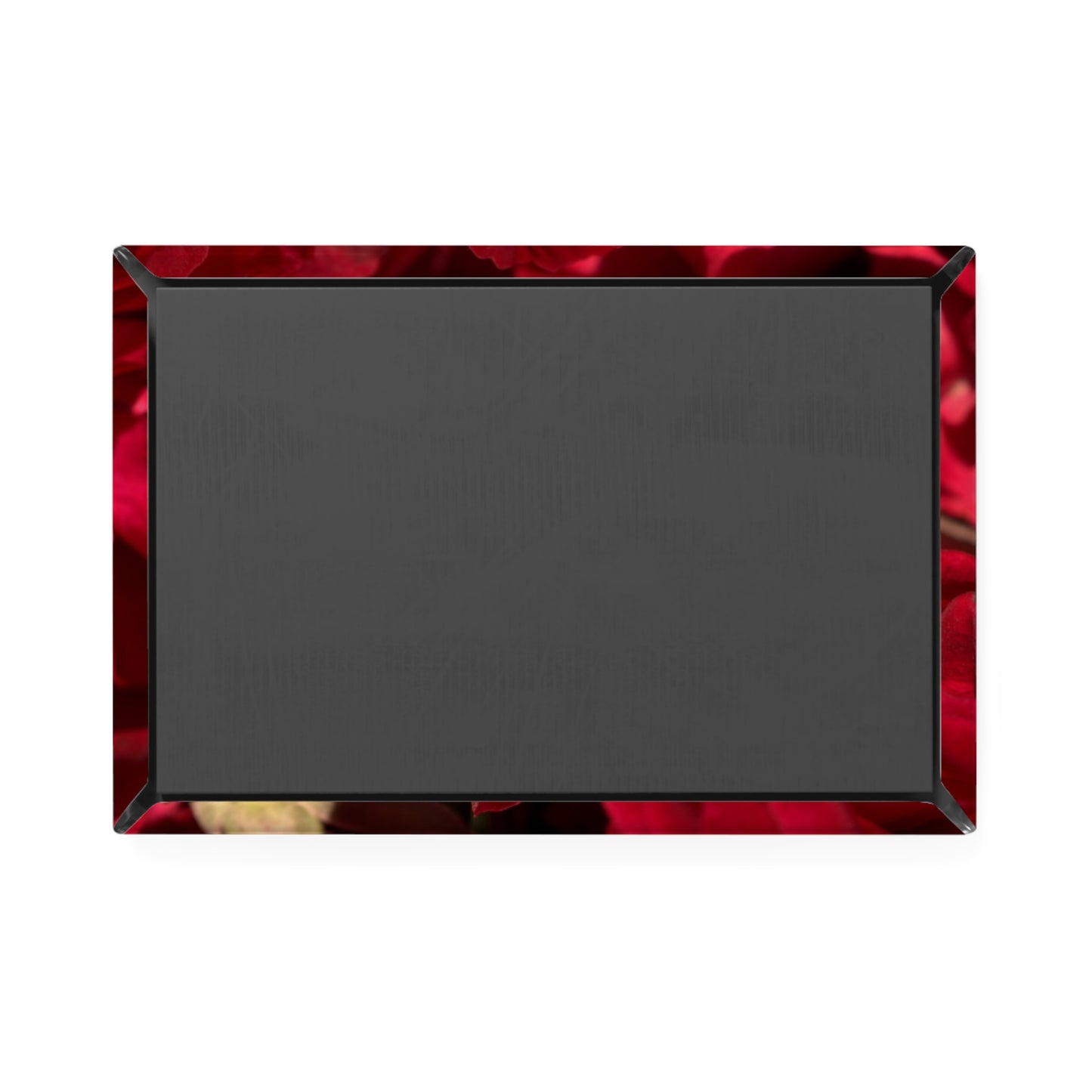 Back view of a rectangular button magnet.