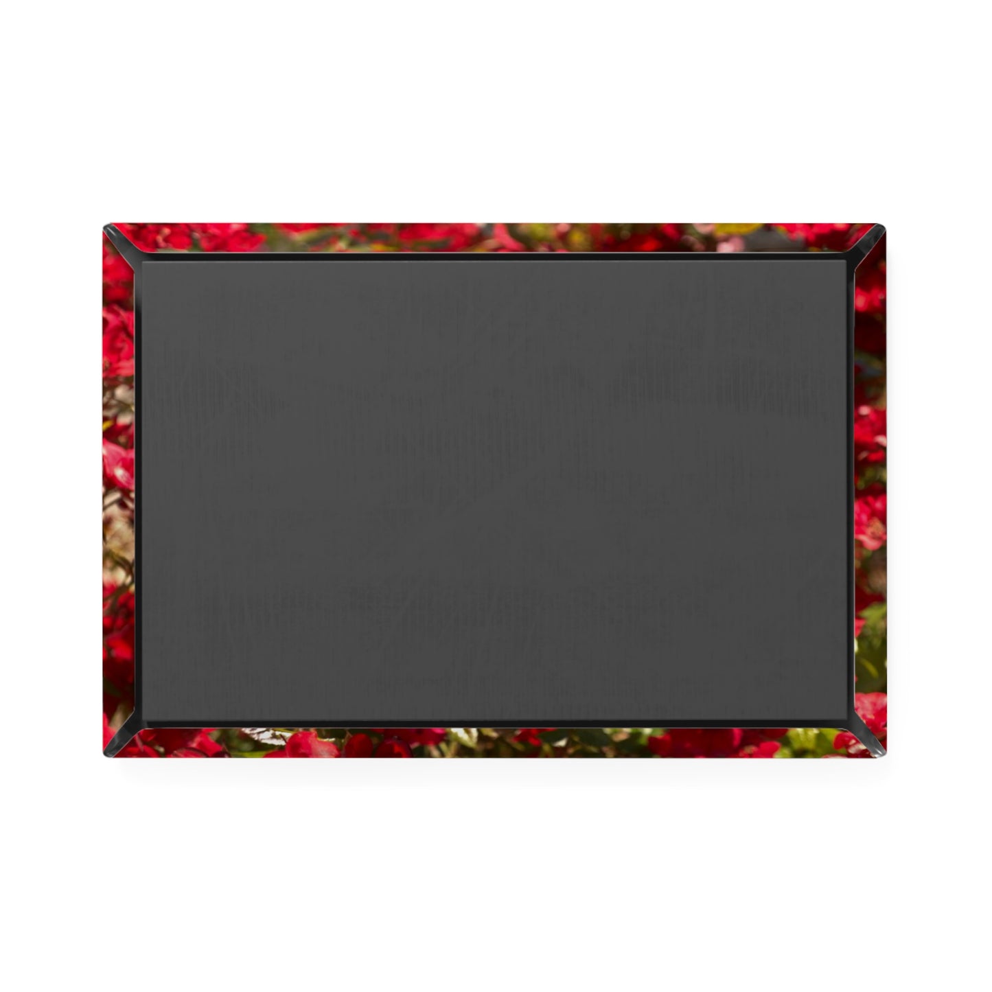 Back view of a rectangular button magnet.
