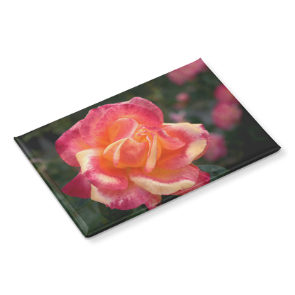 Fiery_Coral_Rose_with_Gold_Highlights_R_RectangleButtonMagnet_H_Angle_Mockup.png