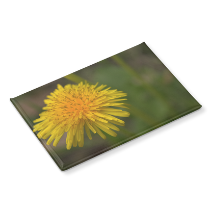 Joyful_Yellow_Dandelion_Close-Up_Rectan_RectangleButtonMagnet_H_Angle_Mockup.png