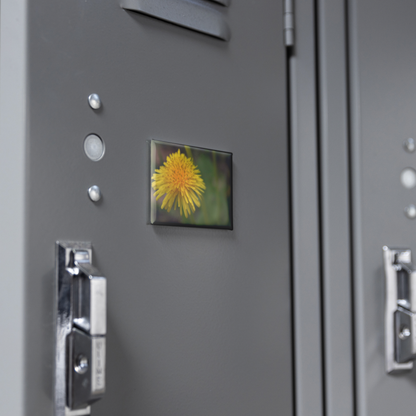 Joyful_Yellow_Dandelion_Close-Up_Rectan_RectangleButtonMagnet_H_Locker_Mockup.png