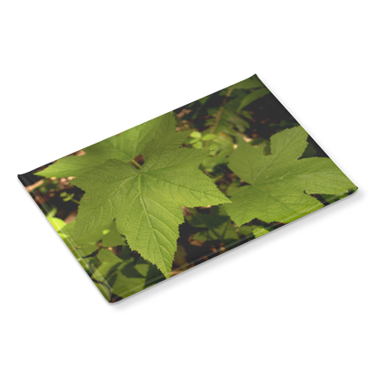 Wild_Blackberry_Leaves_on_a_Forest_Floor_RectangleButtonMagnet_H_Angle_Mockup.png