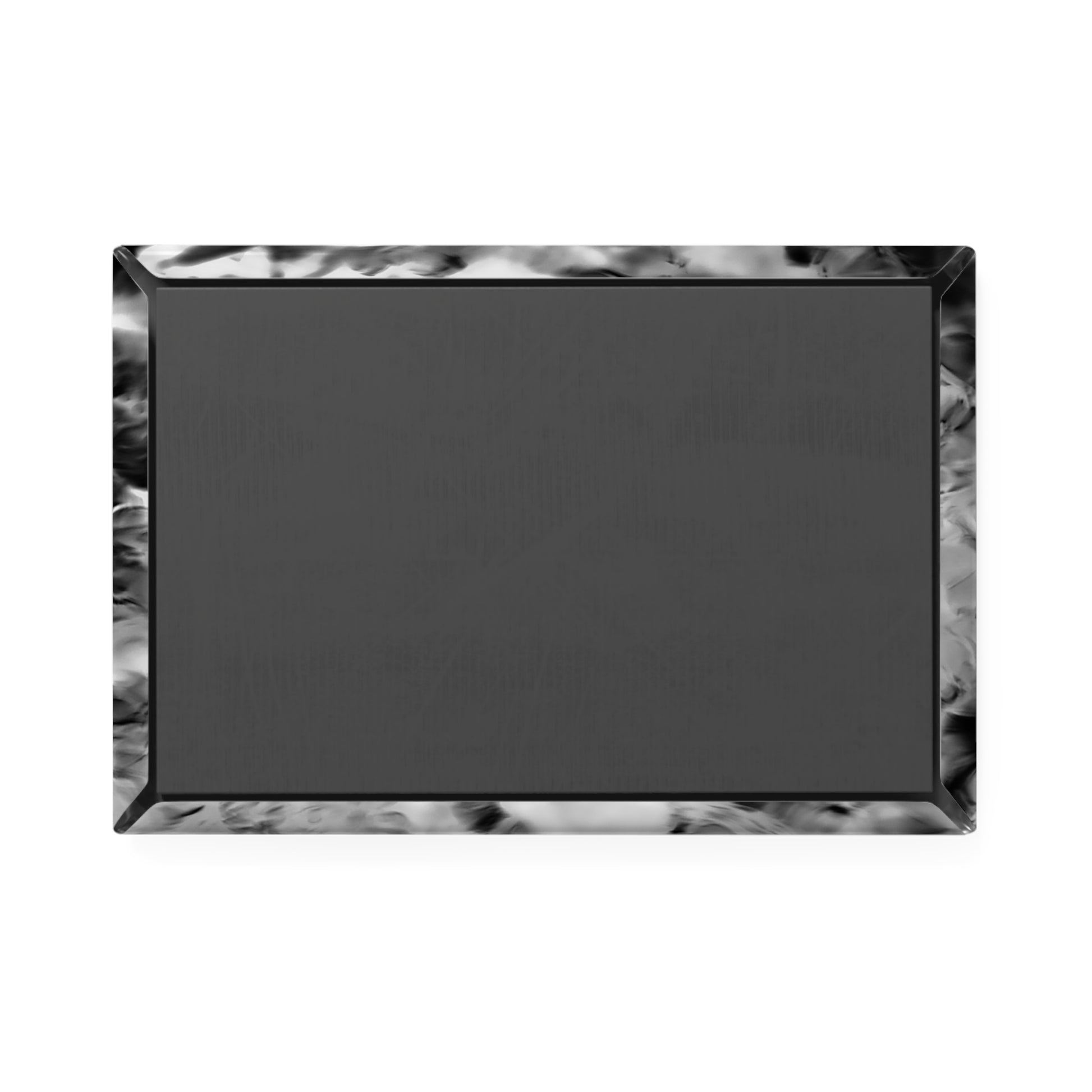 Back view of a rectangular button magnet.