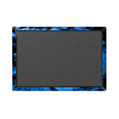 Back view of a rectangular button magnet.