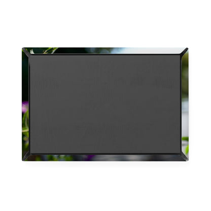Back view of a rectangular button magnet.