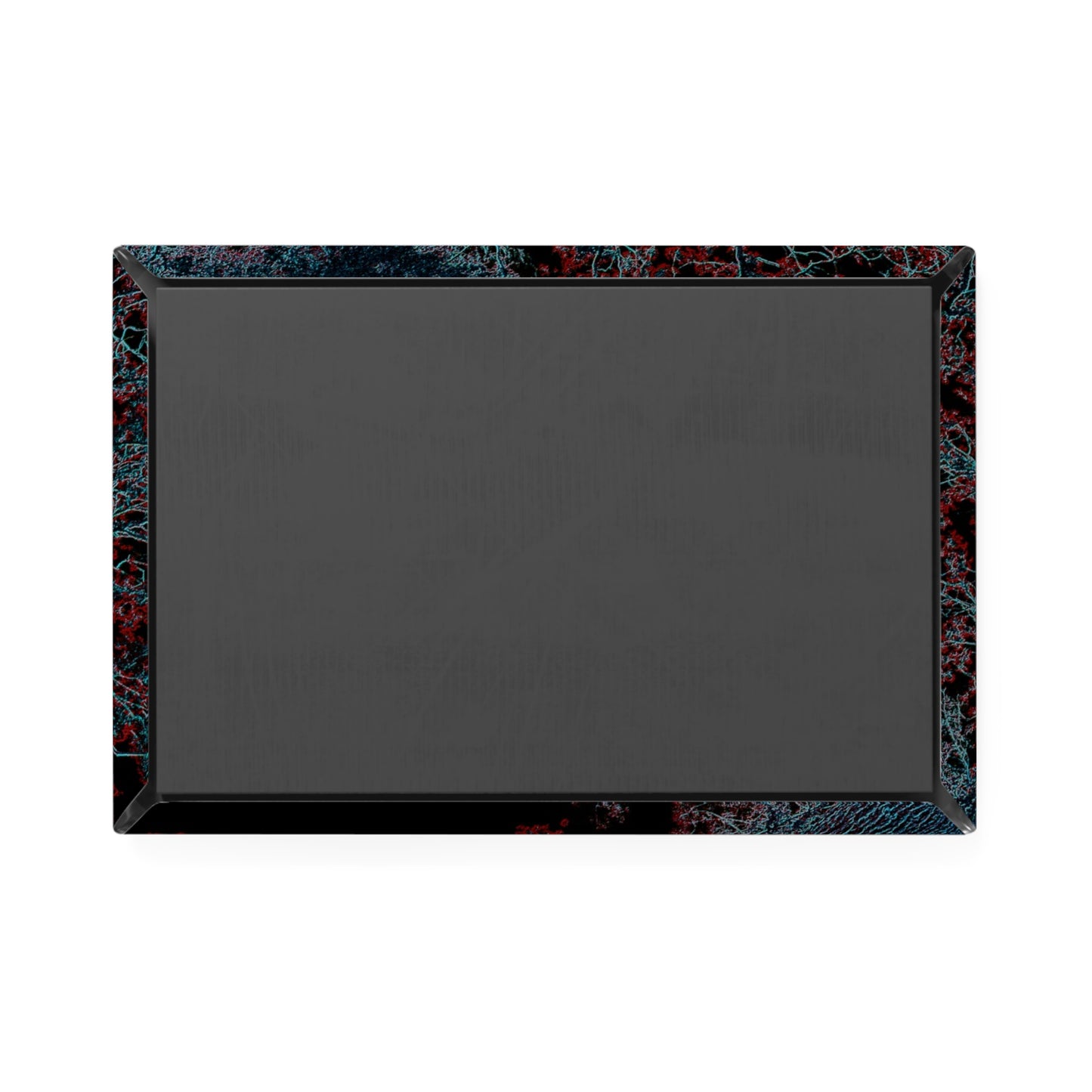 Back view of a rectangular button magnet.