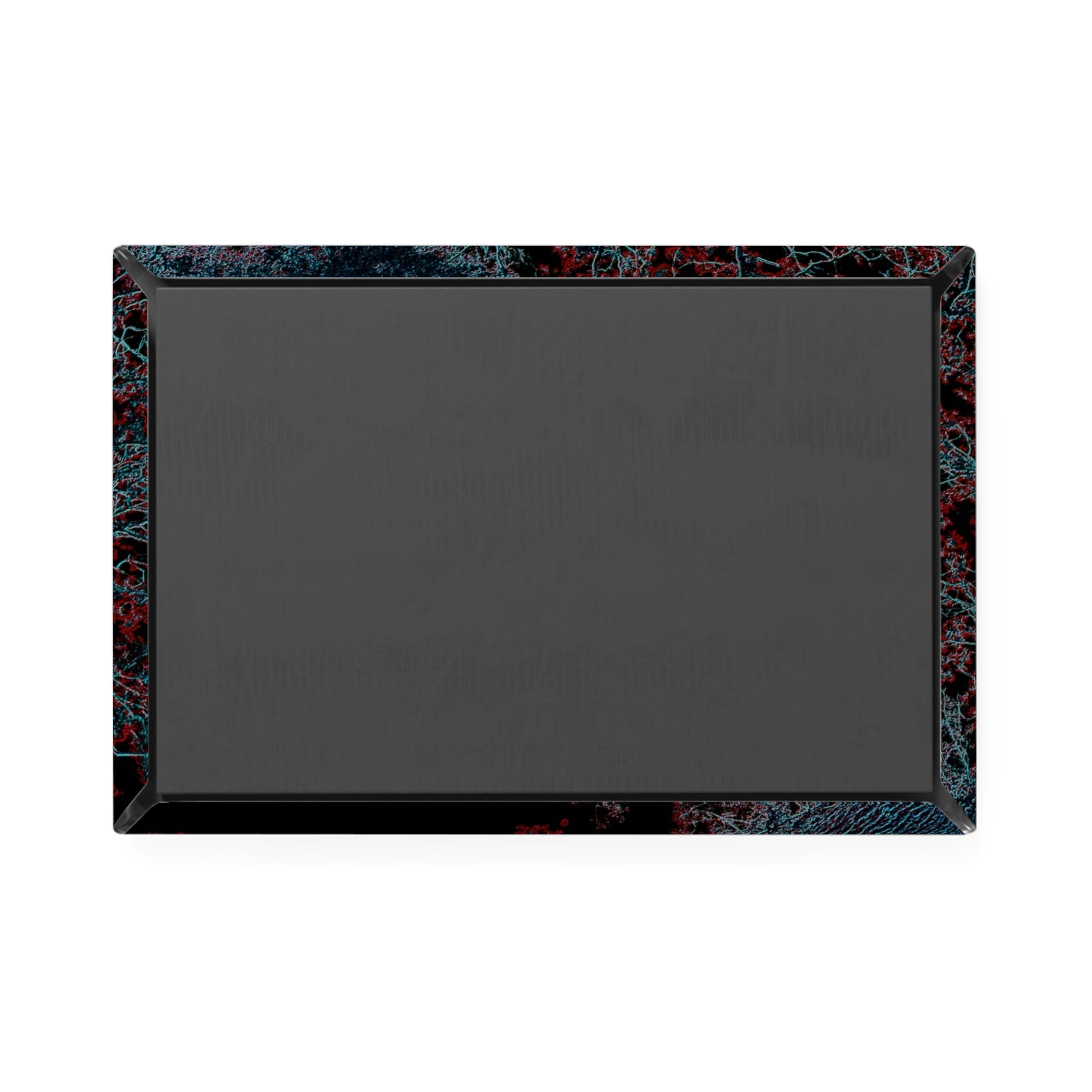 Back view of a rectangular button magnet.