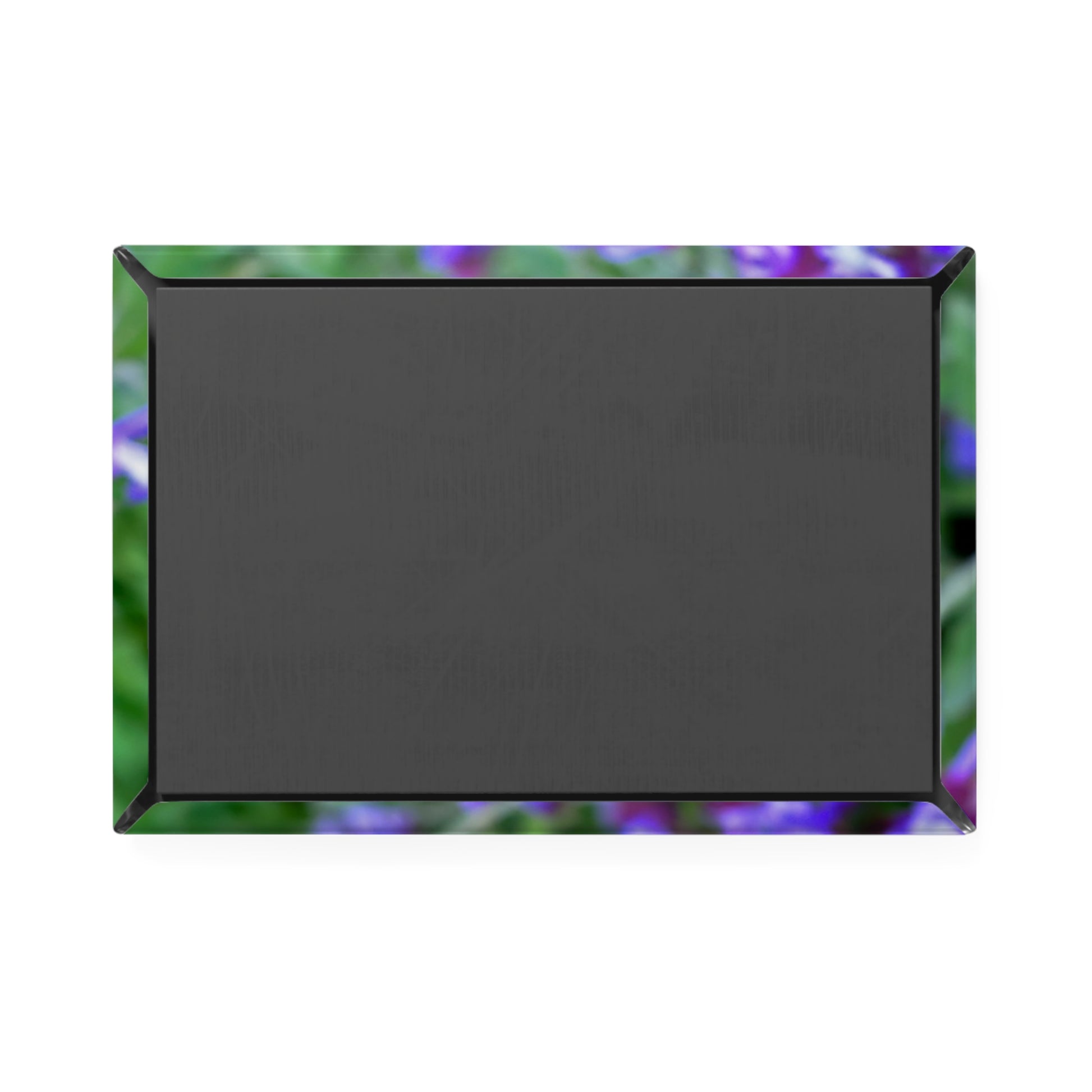Back view of a rectangular button magnet.