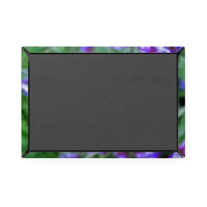 Back view of a rectangular button magnet.