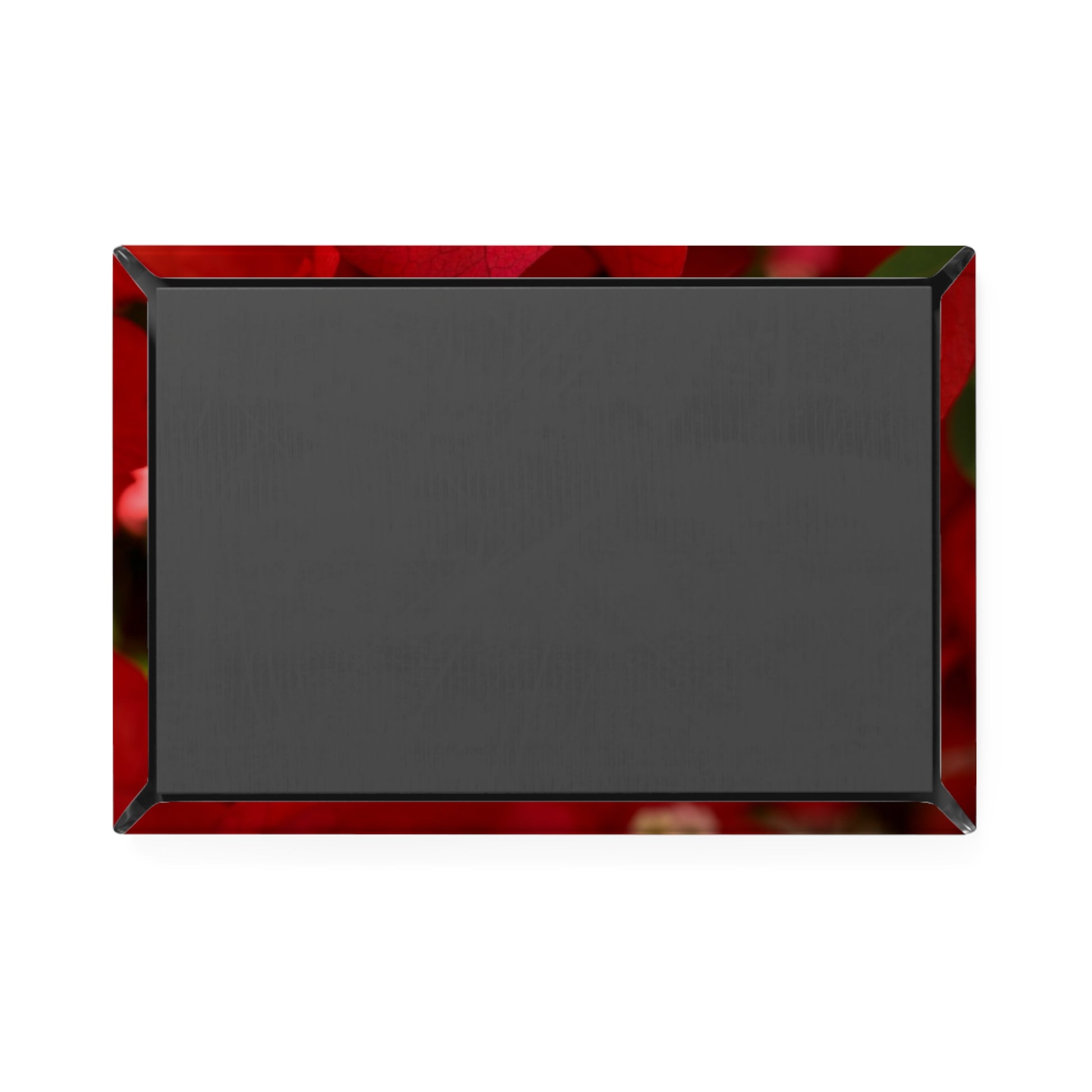Back view of a rectangular button magnet.