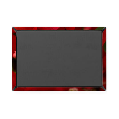 Back view of a rectangular button magnet.