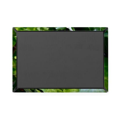 Back view of a rectangular button magnet.