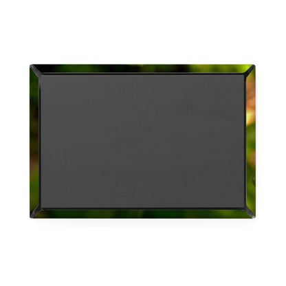 Back view of a rectangular button magnet.
