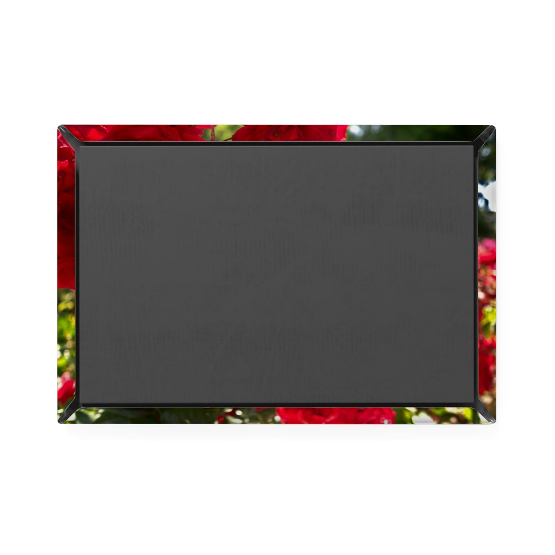 Back view of a rectangular button magnet.