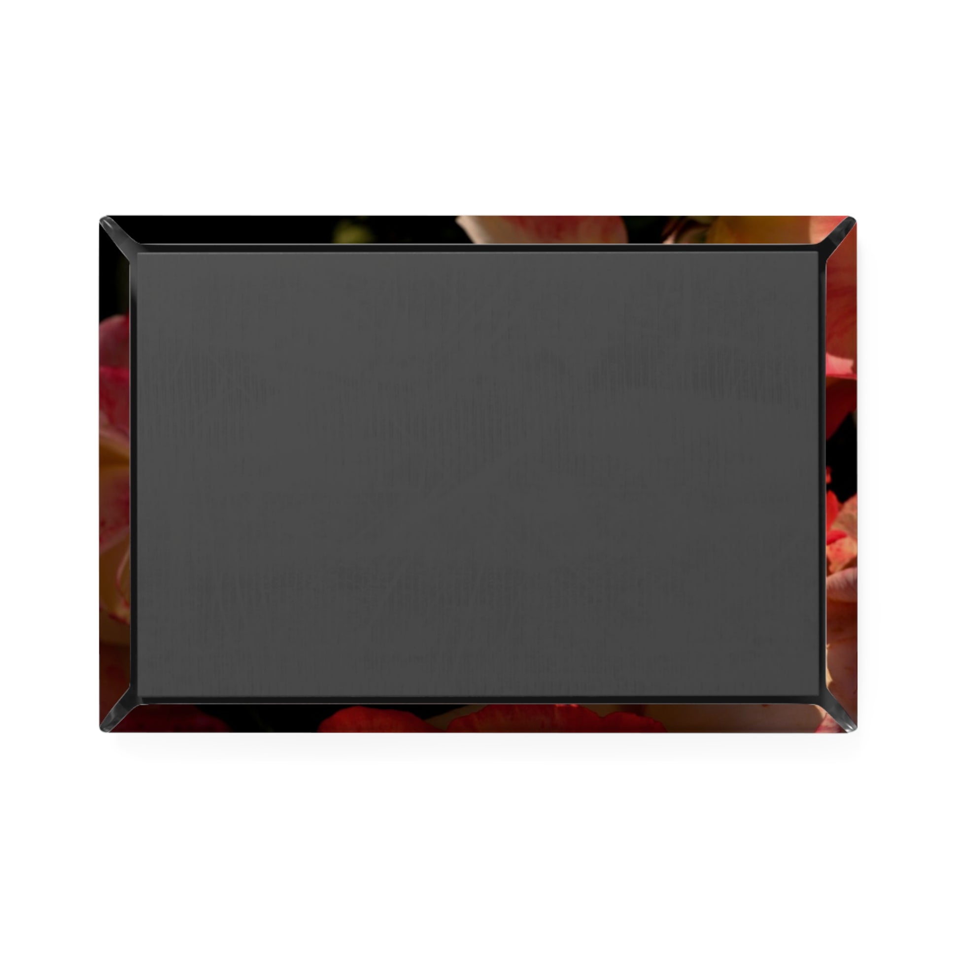 Back view of a rectangular button magnet.