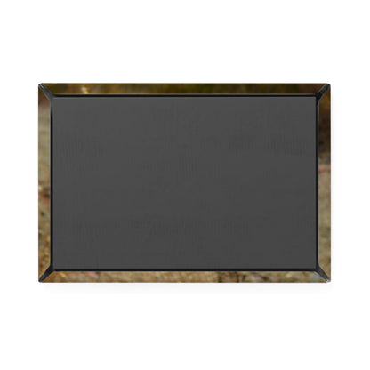 Back view of a rectangular button magnet.