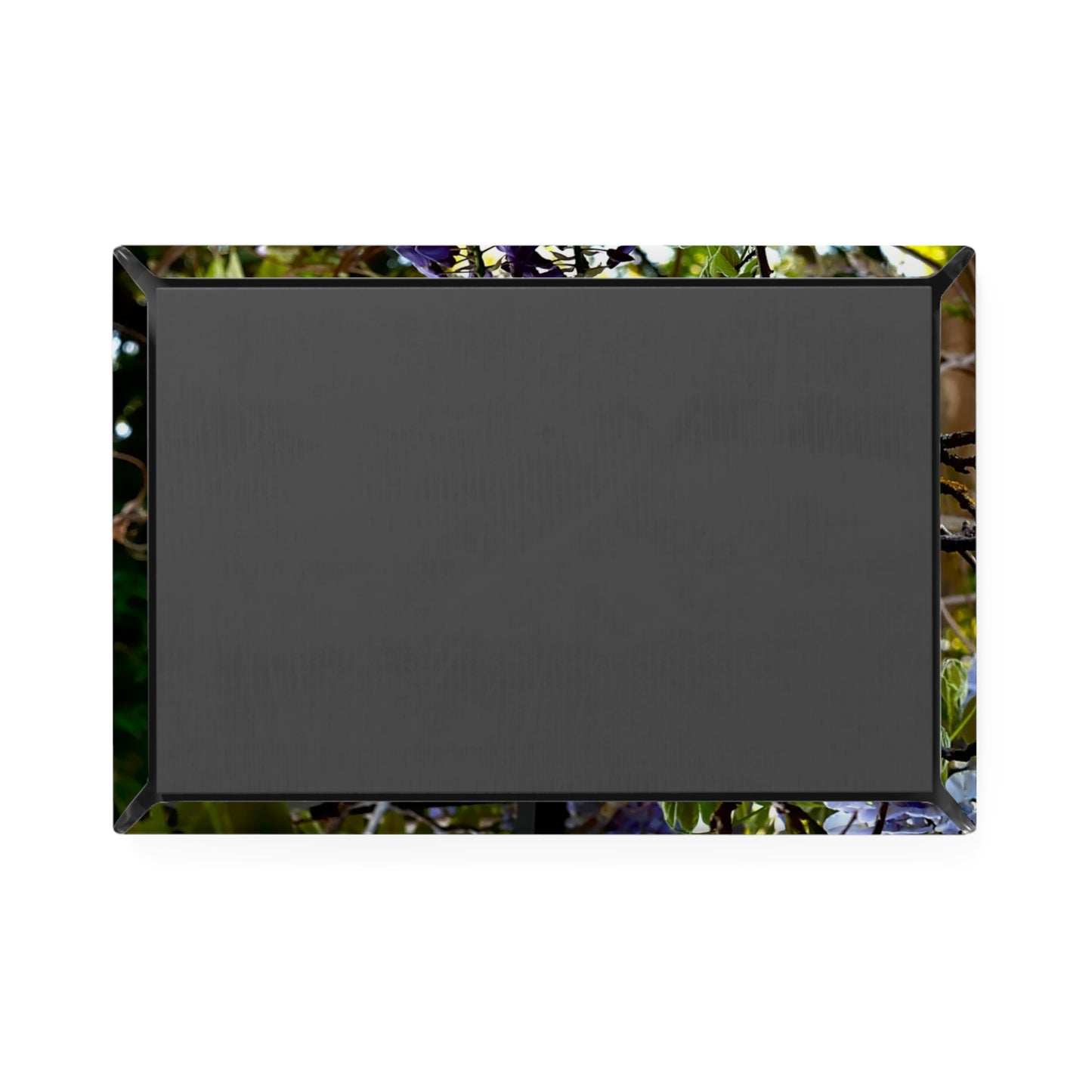 Back view of a rectangular button magnet.