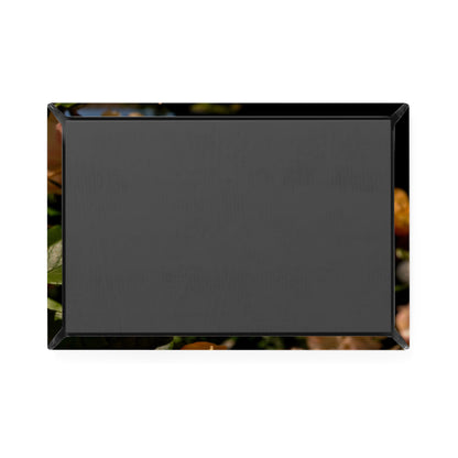 Back view of a rectangular button magnet.