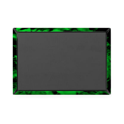 Back view of a rectangular button magnet.