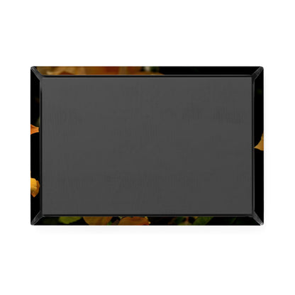 Back view of a rectangular button magnet.