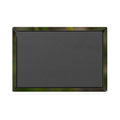 Back view of a rectangular button magnet.