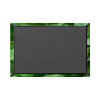 Back view of a rectangular button magnet.