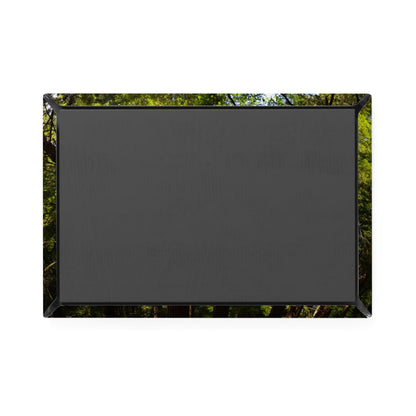 Back view of a rectangular button magnet.