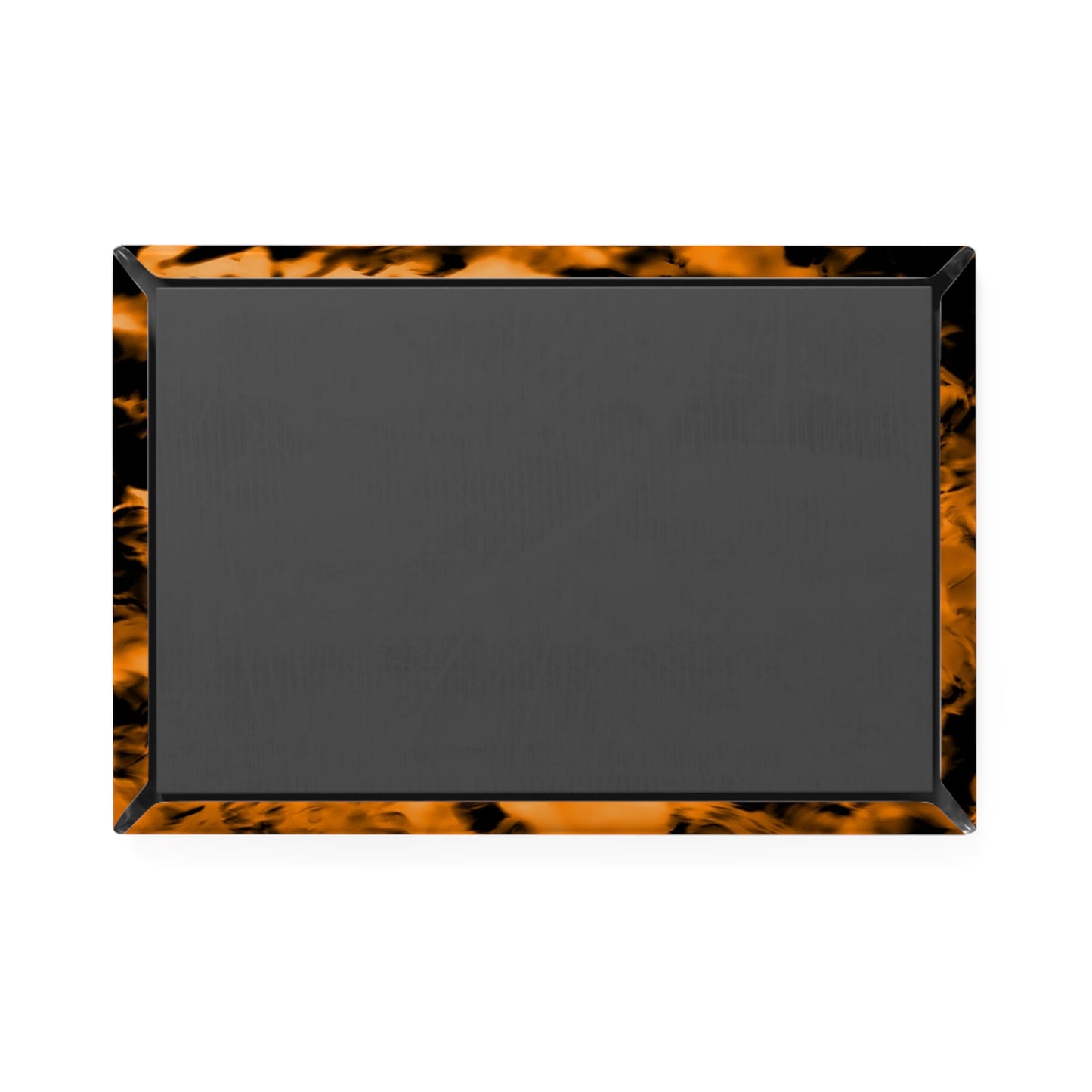 Back view of a rectangular button magnet.