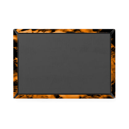 Back view of a rectangular button magnet.