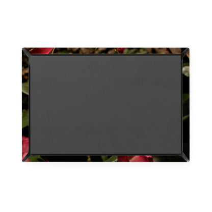 Back view of a rectangular button magnet.